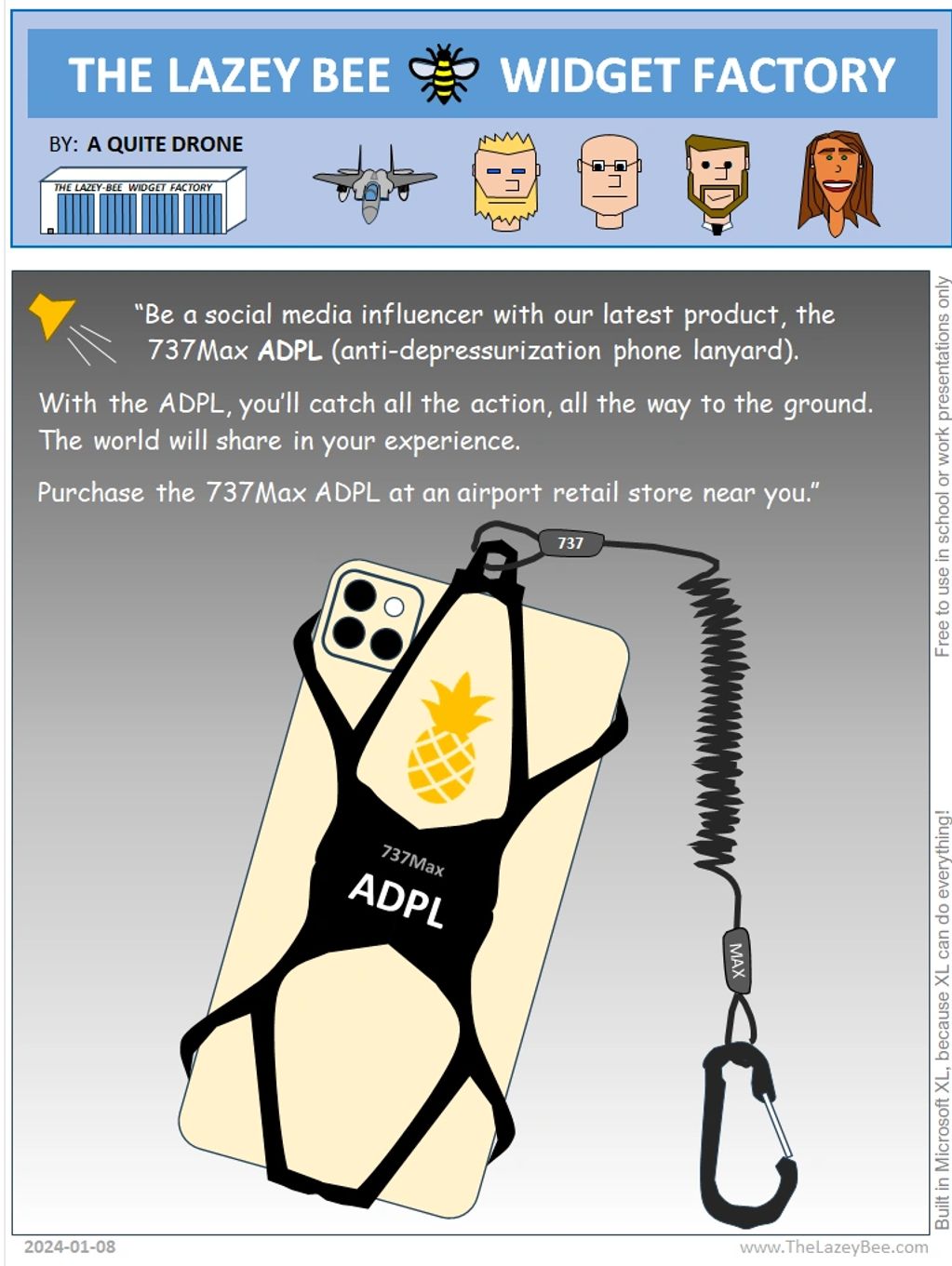 737Max Anti-Depressurization Phone Lanyard