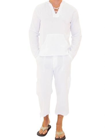 BB1020
Mens long sleeve kangaroo pocket top  BB 1011
white cargo pants