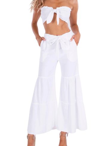 BB1469
Womans cotton wide leg pant with 

BB1414
tube top