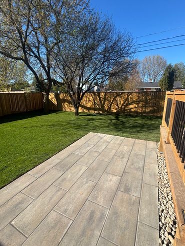 patio, interlock, interlocking, sod