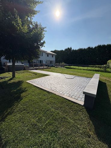 walkway, patio, interlock, interlocking, sod, sod installation, 