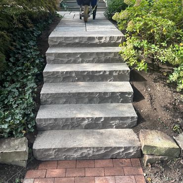 stairs, steps, natural stone, landscaping