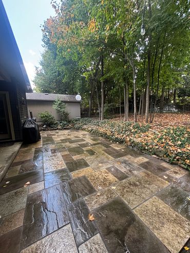 natural stone, patio, landscaping