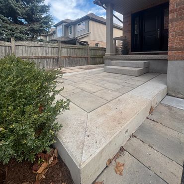 landing, entrance, interlock, interlocking, landscaping