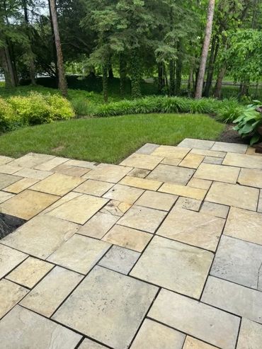interlock, interlocking, natural stone, patio, sod, sod installation