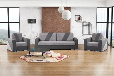 Ines sofabed set couch sleeper sofa furniture chair grey living room bedroom skyler design