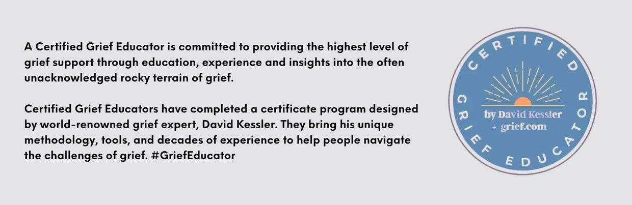 Certified Grief Educator information 