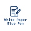 White Paper Blue Pen