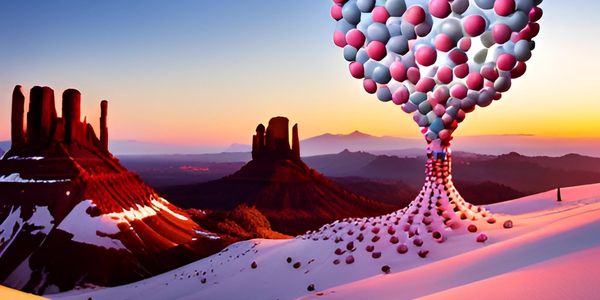 Imagination of nano-pharmaceutical evolution (Arizona mountains background)