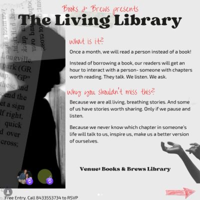 Event to read and interact with a person instead of a book each month.