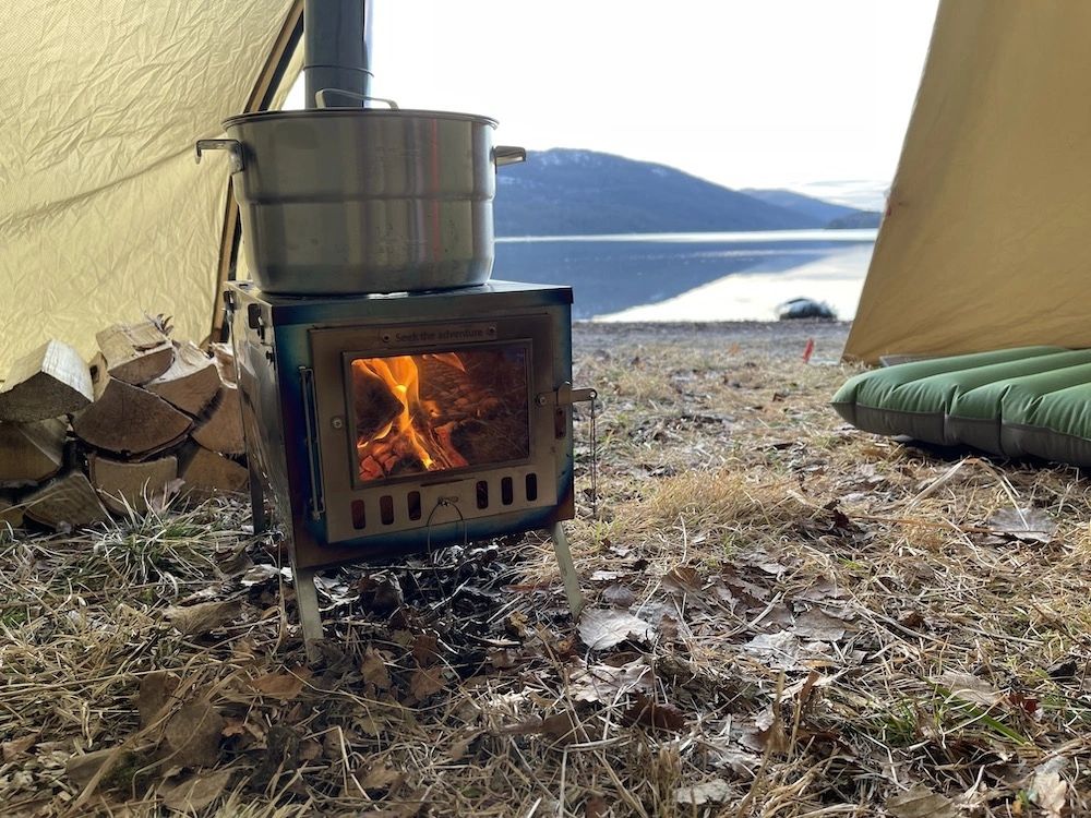 GST Gear -Titanium Fold View Tent Stove