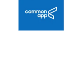 Common App logo with a blue background and white text.