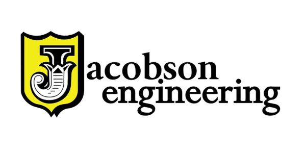 Jacobson Engineering logo with a stylized J on a yellow shield.