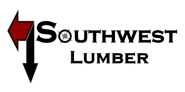 Logo for Southwest Lumber with directional arrows.