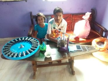 Handicap youth working with nav udyojak and earning money for their valuable life