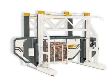 Large industrial machine designed for processing large logs or wood.