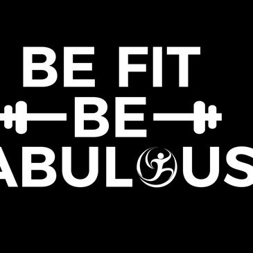 Black t-shirt with Be Fit Be Fab logo. Cotton and fitted at waist.