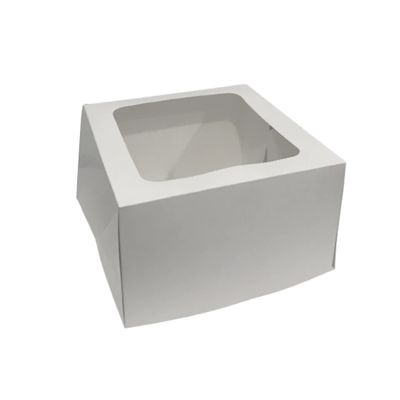 White cake box with top window