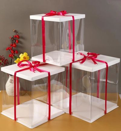 Clear Cake Boxes comes with 5 sizes