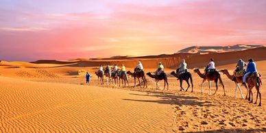 Experience the solitude of the Sahara desert, embark on a journey along  the Road of a Thousand Kasb