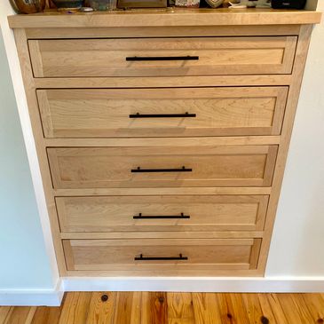 Custom Maple Built-In Drawers