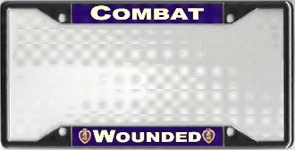 Combat Wounded License Plate Frame