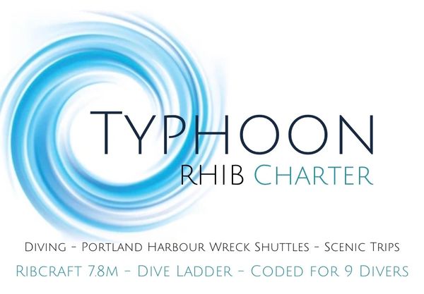 Typhoon RHIB Charter offering diving and scenic trips in Portland Harbour.