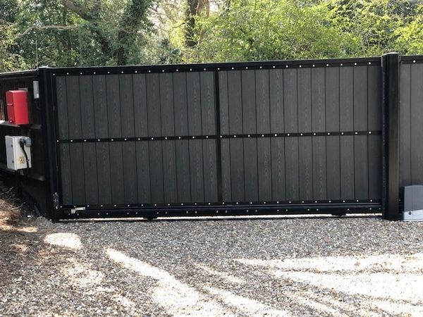 Composite automated gate  rear view