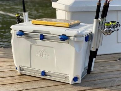 Huey Cooler Rail System, with 4 Fishing Rod Holders, for the ultimate day of Fishing.   