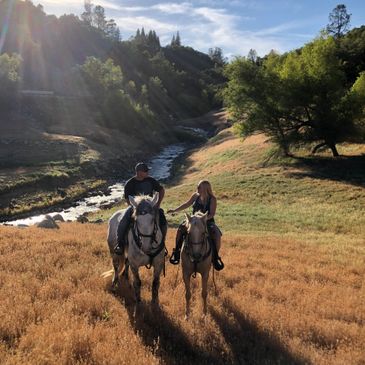 Owners Allen and Jess enjoying a afternoon ride past Avery’s Pond. 