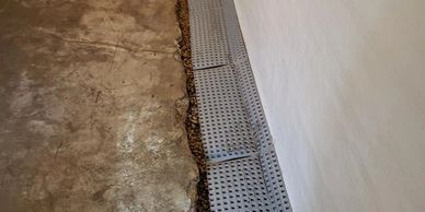 Interior drain tile by Windy City Waterproofing