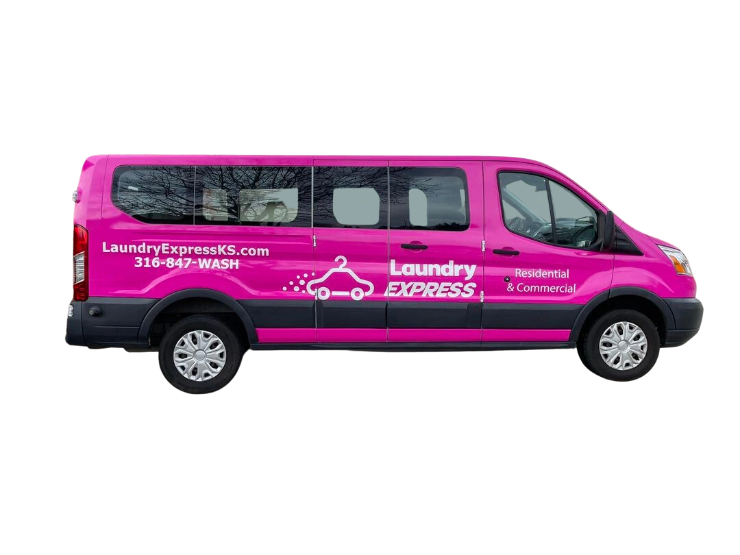 Laundry service, Laundry Express laundry delivery van Wichita KS