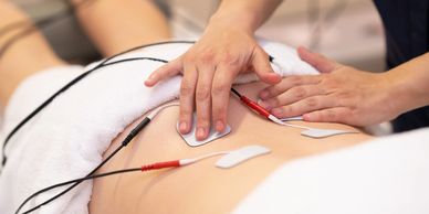Electrotherapy for pain relief.