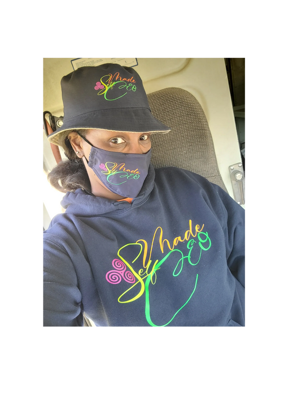 The Trifecta: CEO Signature Bucket Hat, CEO Signature Cloth mask, CEO Signature Unisex Hoodie