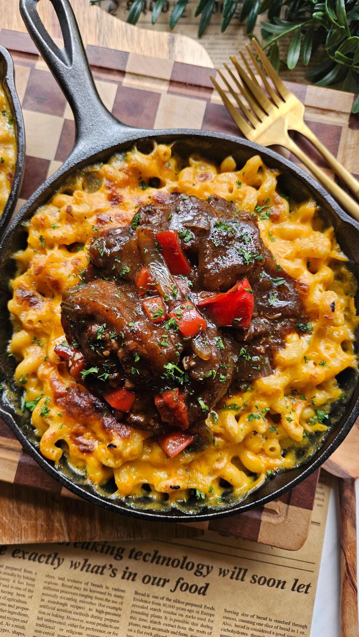 Vegan Oxtail Baked Mac and Cheese