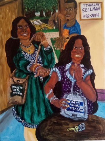 Portrait of Chanette Neal and 2 of her children