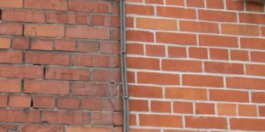 Brick masonry repair before and after