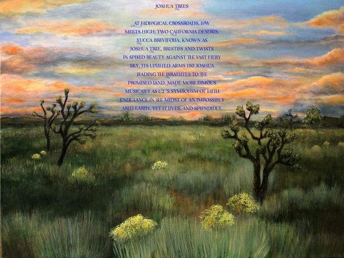 Joshua Trees painting and poem.