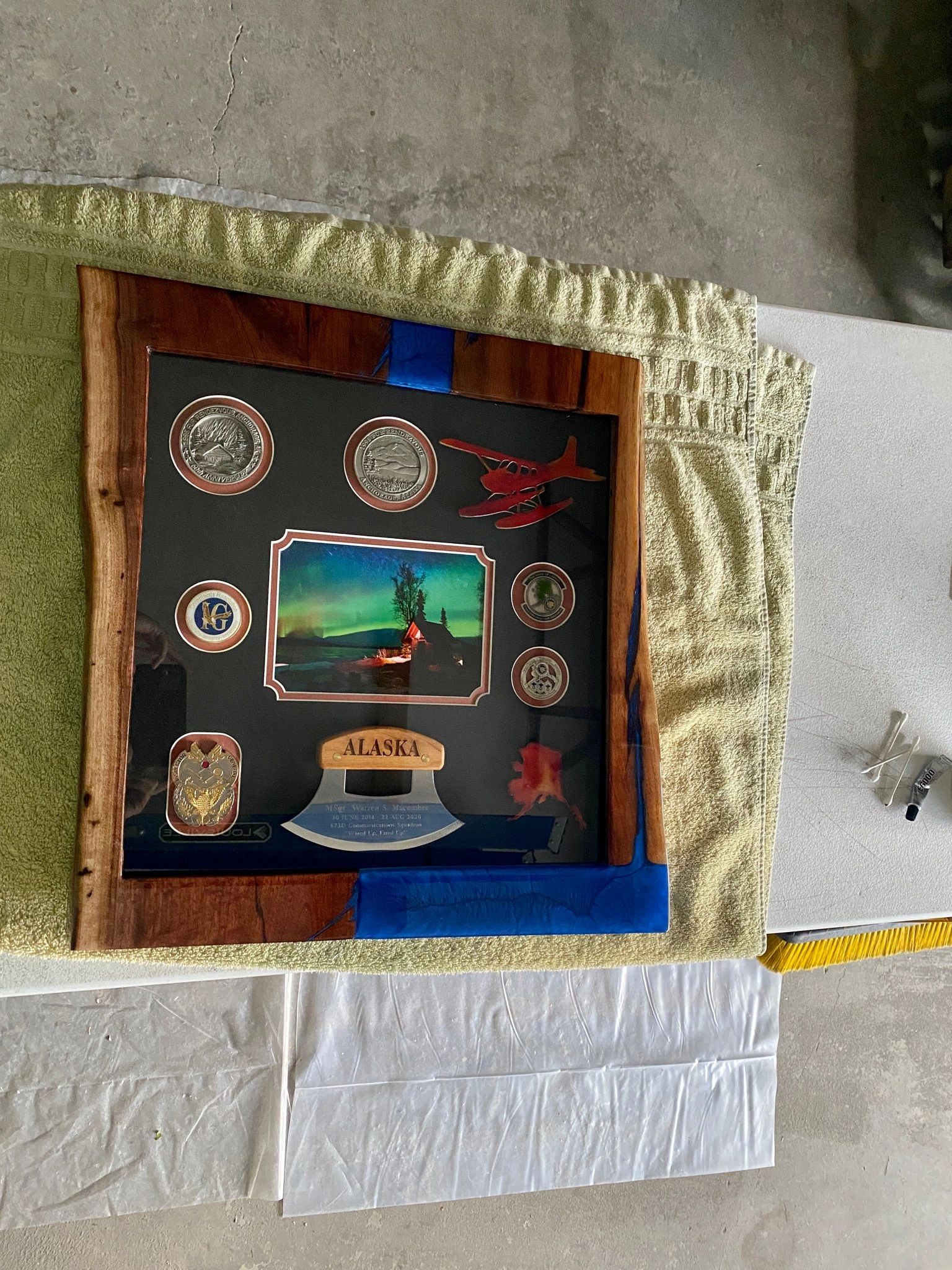 DIY Shadow Box whith products from the Eagle RIver Sawmill, Alaska, Statewide Shipping 