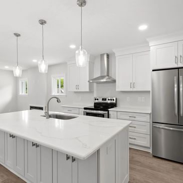 Modern kitchen remodel in a residential home in NC