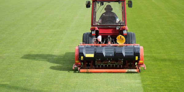 Sports turf maintenance. Aeration. Sports turf