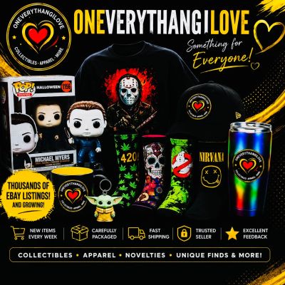 Promo image for OneVeryThangLove collectibles and apparel.