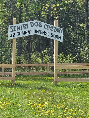We have a new fence at the Loring Sentry Dog Cemetary. 