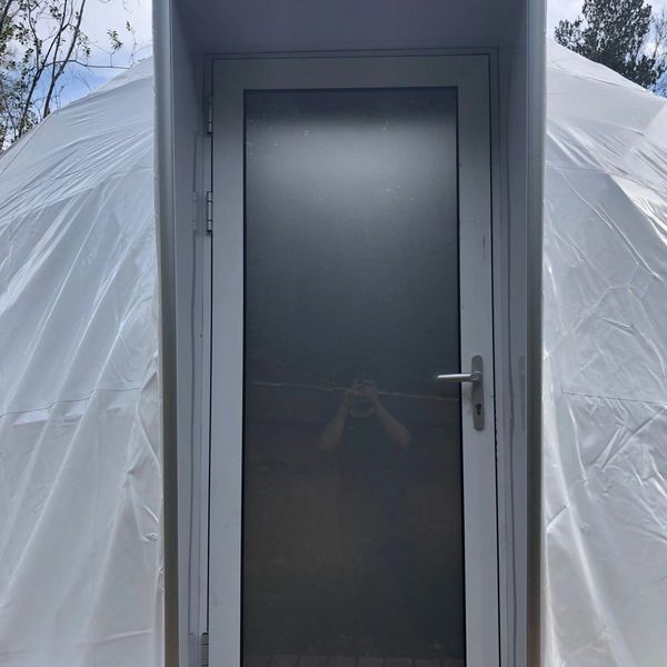 Puerta de aluminio vidrio de 