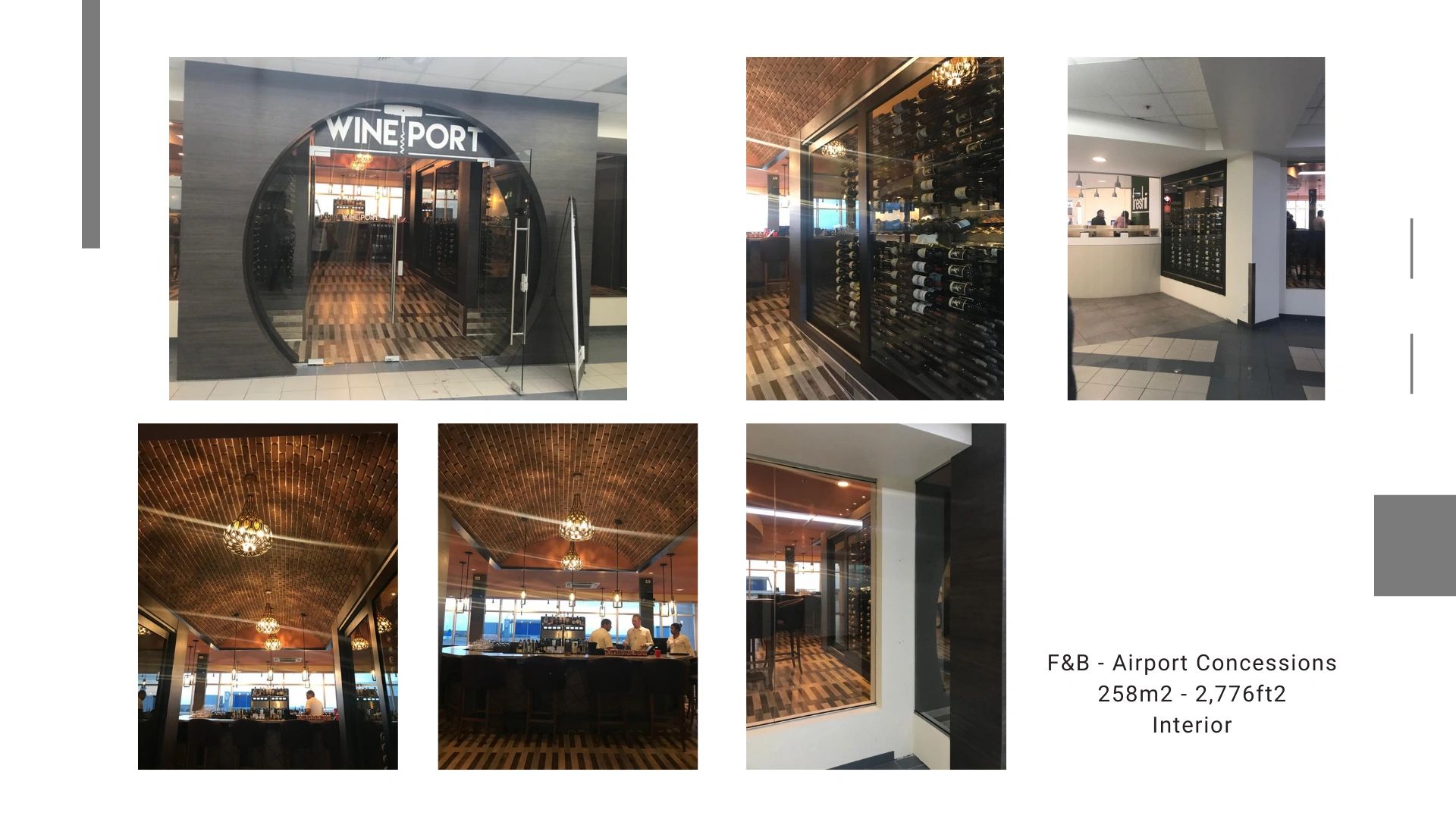 Elegant wine bar interior with modern design and extensive wine display.