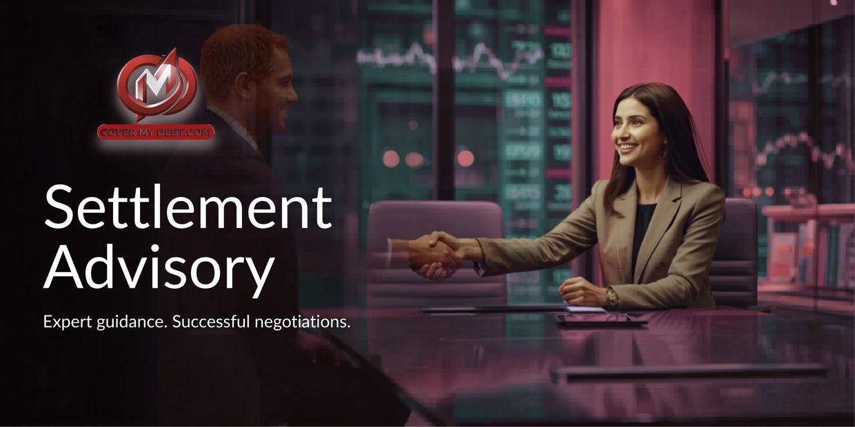 Business professionals shaking hands over a successful settlement advisory.