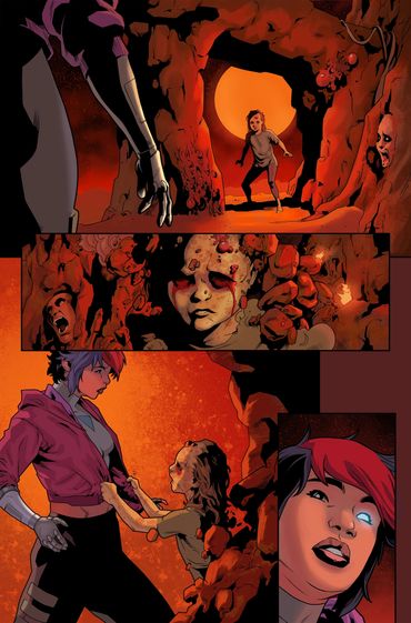 Colored sequential comic page