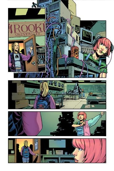 Colored sequential comic page