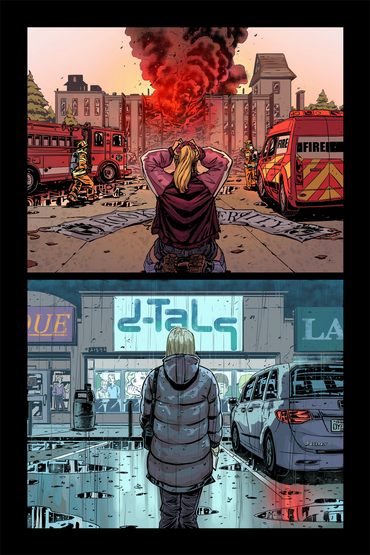 Colored sequential comic page