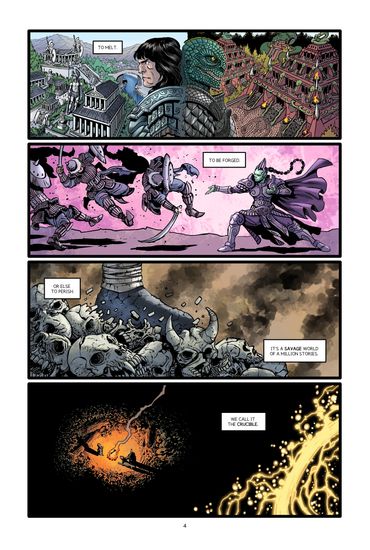 Colored sequential comic page